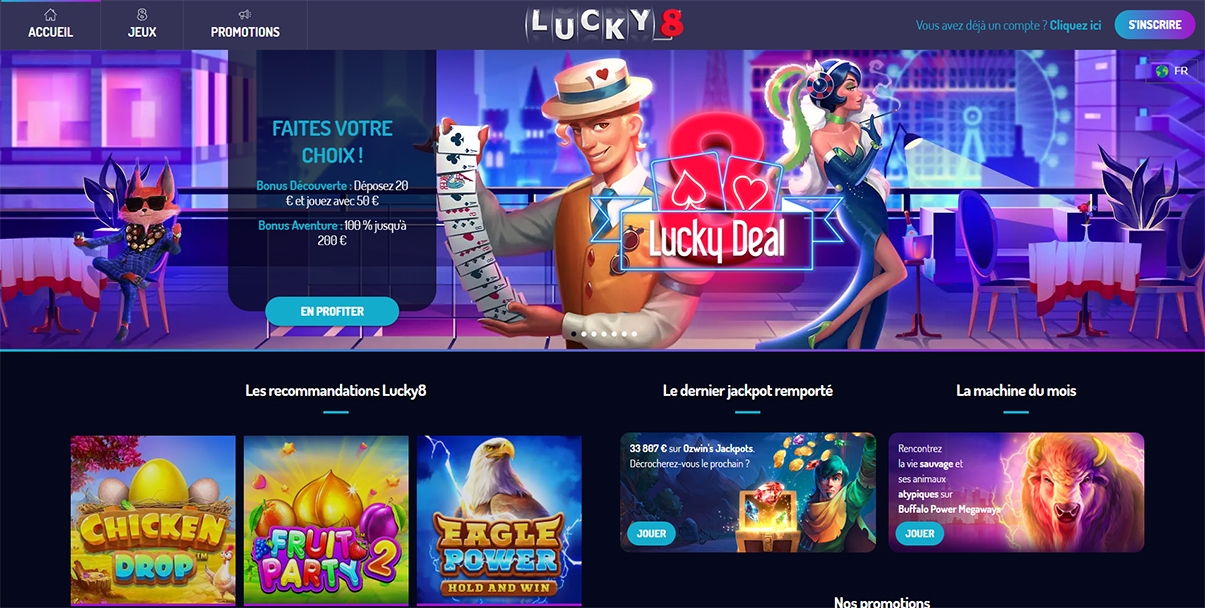 image de présentation du casino Lucky8 en France
